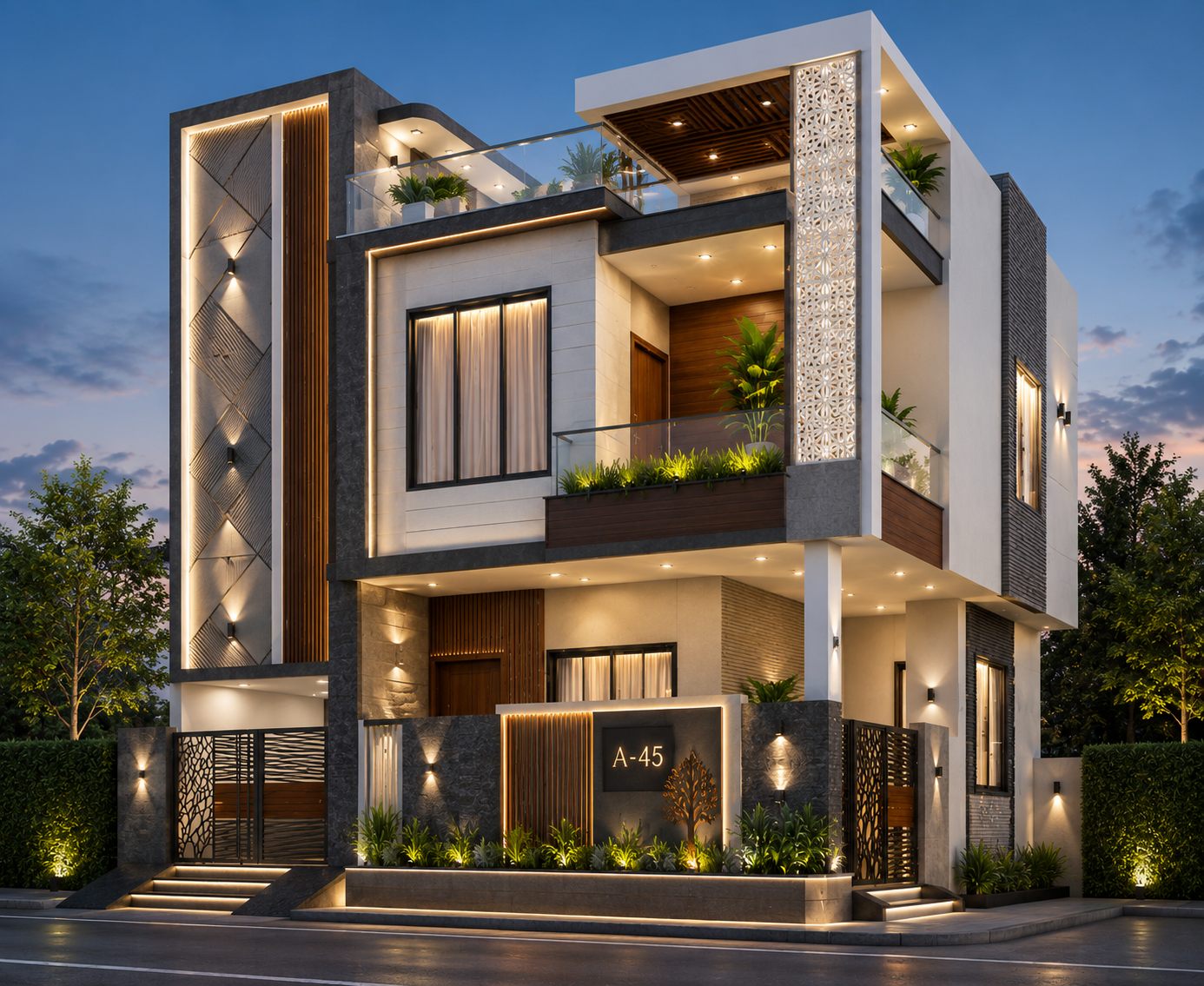 Amaze Architects — House No. 3, Ajmer (Front Elevation)