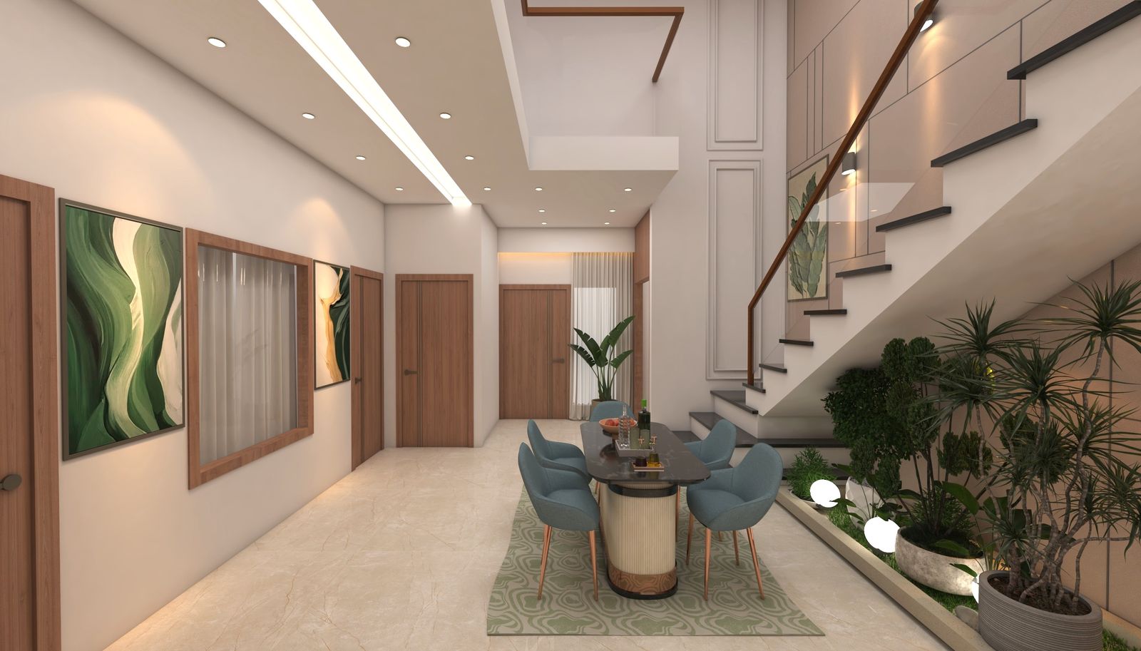Residential Interior — Dining Hallway